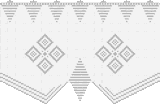 Fillet pattern of crocheted curtains