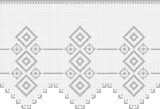 Fillet pattern of crocheted curtains