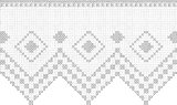 Fillet pattern of crocheted curtains