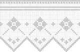 Fillet pattern of crocheted curtains