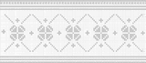 Fillet pattern of crocheted curtains