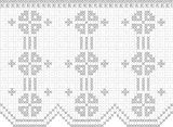 Fillet pattern of crocheted curtains