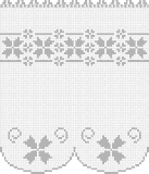 Fillet pattern of crocheted curtains