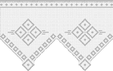 Fillet pattern of crocheted curtains