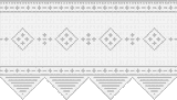 Fillet pattern of crocheted curtains