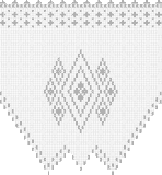 Fillet pattern of crocheted curtains