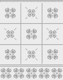 Fillet pattern of crocheted curtains