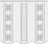 Fillet pattern of crocheted curtains