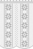 Fillet pattern of crocheted curtains