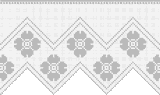 Fillet pattern of crocheted curtains