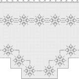 Fillet pattern of crocheted curtains