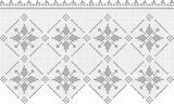 Fillet pattern of crocheted curtains