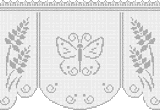 Fillet pattern of crocheted curtains