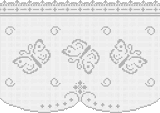 Fillet pattern of crocheted curtains