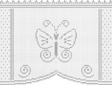 Fillet pattern of crocheted curtains