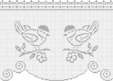 Fillet pattern of crocheted curtains