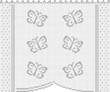 Fillet pattern of crocheted curtains