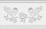 Fillet pattern of crocheted curtains