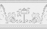 Fillet pattern of crocheted curtains