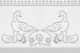 Fillet pattern of crocheted curtains