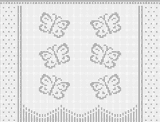 Fillet pattern of crocheted curtains