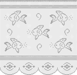 Fillet pattern of crocheted curtains