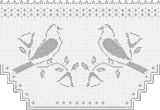 Fillet pattern of crocheted curtains