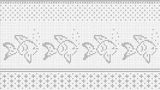 Fillet pattern of crocheted curtains