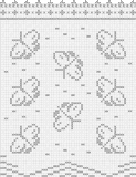 Fillet pattern of crocheted curtains