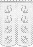 Fillet pattern of crocheted curtains