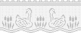 Fillet pattern of crocheted curtains