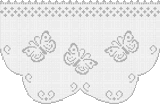 Fillet pattern of crocheted curtains