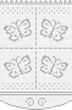 Fillet pattern of crocheted curtains