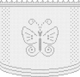 Fillet pattern of crocheted curtains