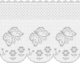 Fillet pattern of crocheted curtains