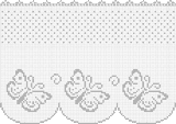 Fillet pattern of crocheted curtains