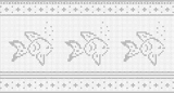 Fillet pattern of crocheted curtains