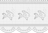 Fillet pattern of crocheted curtains