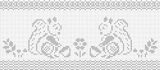 Fillet pattern of crocheted curtains