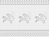 Fillet pattern of crocheted curtains