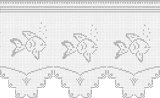 Fillet pattern of crocheted curtains