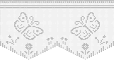 Fillet pattern of crocheted curtains