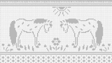 Fillet pattern of crocheted curtains