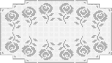 Fillet pattern of crocheted curtains