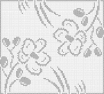 Fillet pattern of crocheted curtains