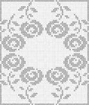 Fillet pattern of crocheted curtains