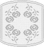 Fillet pattern of crocheted curtains