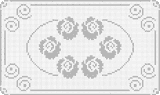 Fillet pattern of crocheted curtains