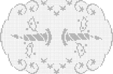 Fillet pattern of crocheted curtains