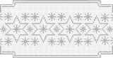 Fillet pattern of crocheted curtains